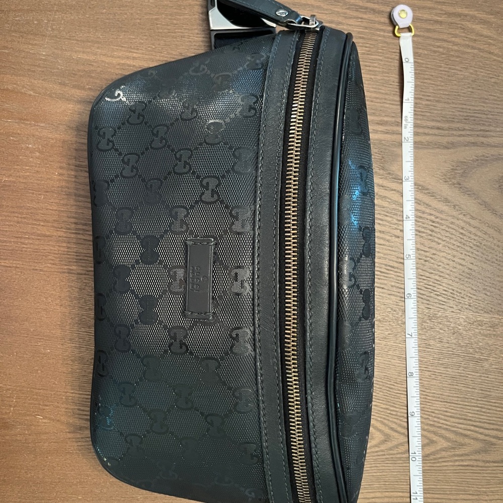 GUCCI Imprime Monogram Belt Bag Black - Picture 2 of 7